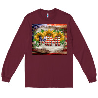 Burgundy patriotic mimi tumbler Long Sleeve Tee - BarkalooDesign