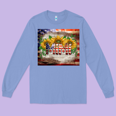 Patriotic Mimi Tumbler Long Sleeve Tee Designed By Barkaloodesign