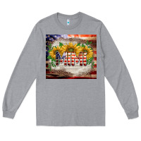 Heather Grey patriotic mimi tumbler Long Sleeve Tee - BarkalooDesign