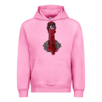 Fuchsia Pink gobble head Urban Hoodie - RanaPortraitStore