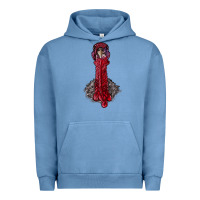Pigment Pebble Blue gobble head Urban Hoodie - RanaPortraitStore