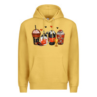 Antique Gold soccer coffee cups Premium Hoodie - Zillion Design Studio