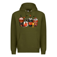 Army Green soccer coffee cups Premium Hoodie - Zillion Design Studio