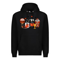 Black soccer coffee cups Premium Hoodie - Zillion Design Studio