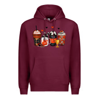 Burgundy soccer coffee cups Premium Hoodie - Zillion Design Studio