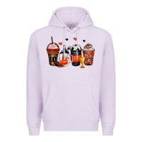 Lilac soccer coffee cups Premium Hoodie - Zillion Design Studio