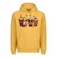 Mustard soccer coffee cups Premium Hoodie - Zillion Design Studio