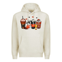 Oatmeal Heather soccer coffee cups Premium Hoodie - Zillion Design Studio