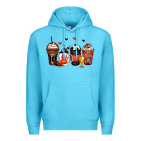 Ocean Blue soccer coffee cups Premium Hoodie - Zillion Design Studio