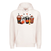 Pale Pink soccer coffee cups Premium Hoodie - Zillion Design Studio