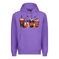 Purple soccer coffee cups Premium Hoodie - Zillion Design Studio