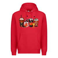 Red soccer coffee cups Premium Hoodie - Zillion Design Studio