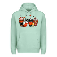 Seafoam soccer coffee cups Premium Hoodie - Zillion Design Studio