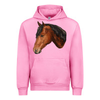 Fuchsia Pink horse Urban Hoodie - RanaPortraitStore
