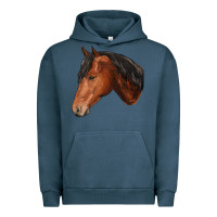 Pigment Midnight Navy horse Urban Hoodie - RanaPortraitStore