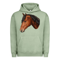 Pigment Oil Green horse Urban Hoodie - RanaPortraitStore