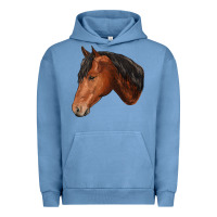 Pigment Pebble Blue horse Urban Hoodie - RanaPortraitStore