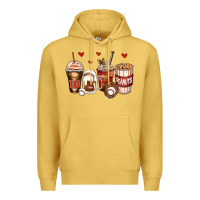 Antique Gold baseball coffee cups Premium Hoodie - Zillion Design Studio