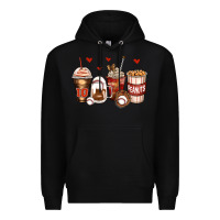 Black baseball coffee cups Premium Hoodie - Zillion Design Studio