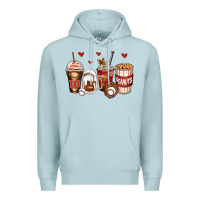 Blue Mist baseball coffee cups Premium Hoodie - Zillion Design Studio