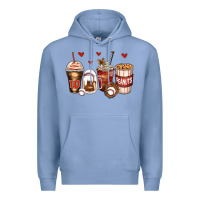 Colony Blue baseball coffee cups Premium Hoodie - Zillion Design Studio