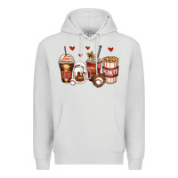 Dove Grey baseball coffee cups Premium Hoodie - Zillion Design Studio