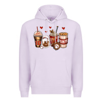 Lilac baseball coffee cups Premium Hoodie - Zillion Design Studio