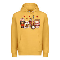 Mustard baseball coffee cups Premium Hoodie - Zillion Design Studio