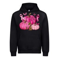 Black Breast Cancer We Wear Pink with Pumpkin and Ribbon Urban Hoodie - texasbilliewilder