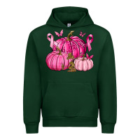 Forest Green Breast Cancer We Wear Pink with Pumpkin and Ribbon Urban Hoodie - texasbilliewilder