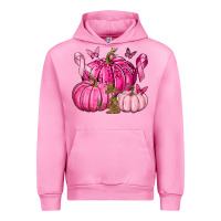 Fuchsia Pink Breast Cancer We Wear Pink with Pumpkin and Ribbon Urban Hoodie - texasbilliewilder