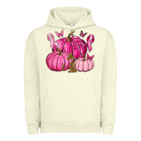 Pigment Pistachio Breast Cancer We Wear Pink with Pumpkin and Ribbon Urban Hoodie - texasbilliewilder