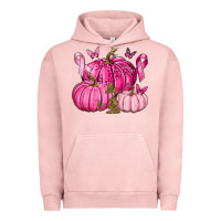 Pigment Salmon Breast Cancer We Wear Pink with Pumpkin and Ribbon Urban Hoodie - texasbilliewilder