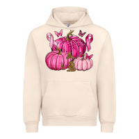 Sandshell Breast Cancer We Wear Pink with Pumpkin and Ribbon Urban Hoodie - texasbilliewilder