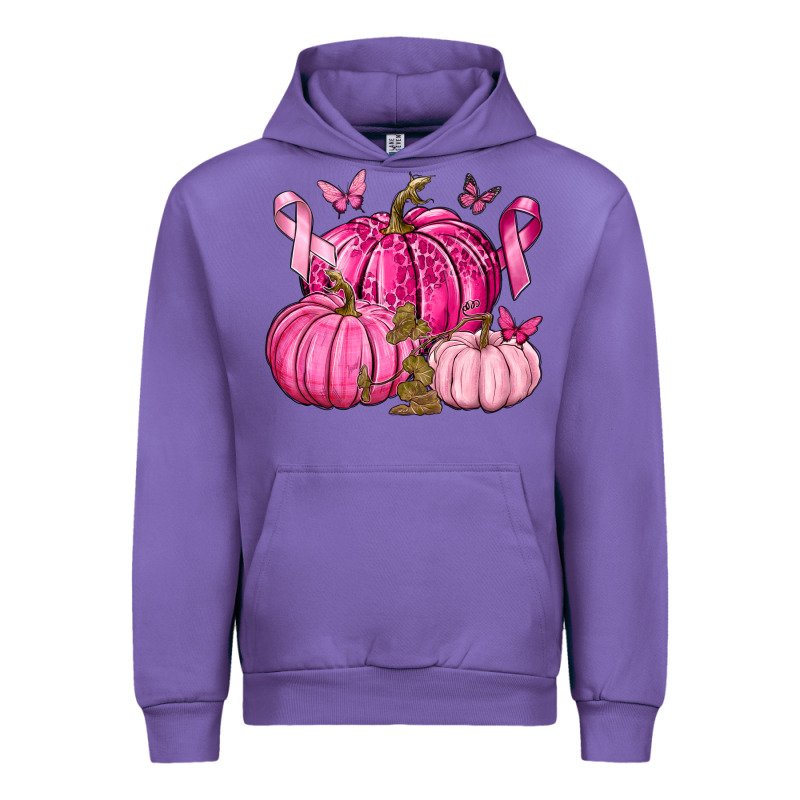 Breast Cancer We Wear Pink With Pumpkin And Ribbon Urban Hoodie by texasbilliewilder | Teevron