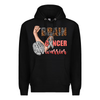 Black brain cancer warrior Premium Hoodie - texasbilliewilder