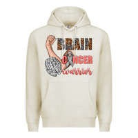 Oatmeal Heather brain cancer warrior Premium Hoodie - texasbilliewilder