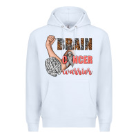 White brain cancer warrior Premium Hoodie - texasbilliewilder