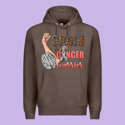 Brain Cancer Warrior Premium Hoodie Designed By Texasbilliewilder