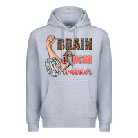 Heather Grey brain cancer warrior Premium Hoodie - texasbilliewilder