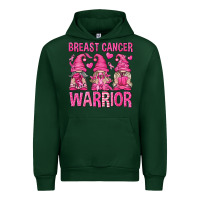 Forest Green Breast Cancer Warrior Gnomes Urban Hoodie - texasbilliewilder