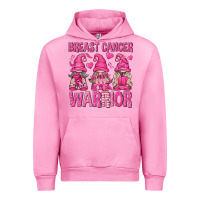 Fuchsia Pink Breast Cancer Warrior Gnomes Urban Hoodie - texasbilliewilder