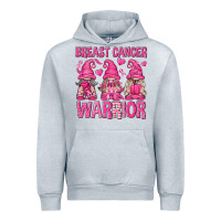 Heather Grey Breast Cancer Warrior Gnomes Urban Hoodie - texasbilliewilder