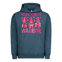 Pigment Midnight Navy Breast Cancer Warrior Gnomes Urban Hoodie - texasbilliewilder