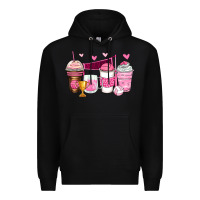Black volleyball coffee cups Premium Hoodie - Zillion Design Studio