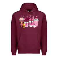 Burgundy volleyball coffee cups Premium Hoodie - Zillion Design Studio