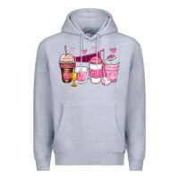 Heather Grey volleyball coffee cups Premium Hoodie - Zillion Design Studio