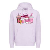 Lilac volleyball coffee cups Premium Hoodie - Zillion Design Studio