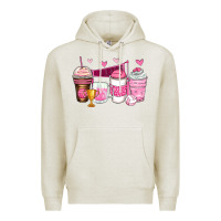 Oatmeal Heather volleyball coffee cups Premium Hoodie - Zillion Design Studio