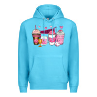 Ocean Blue volleyball coffee cups Premium Hoodie - Zillion Design Studio